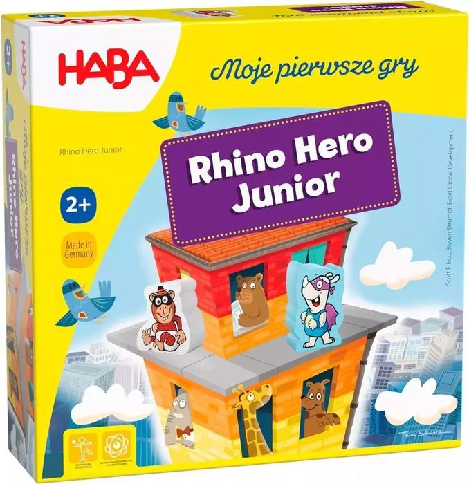 Moje pierwsze gry - Rhino Hero Junior. HaBa