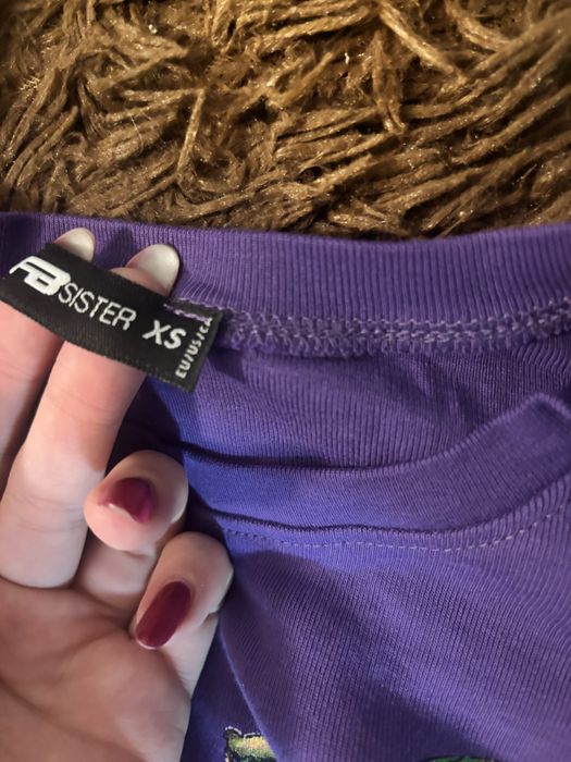 фіолетовий топ з принтом