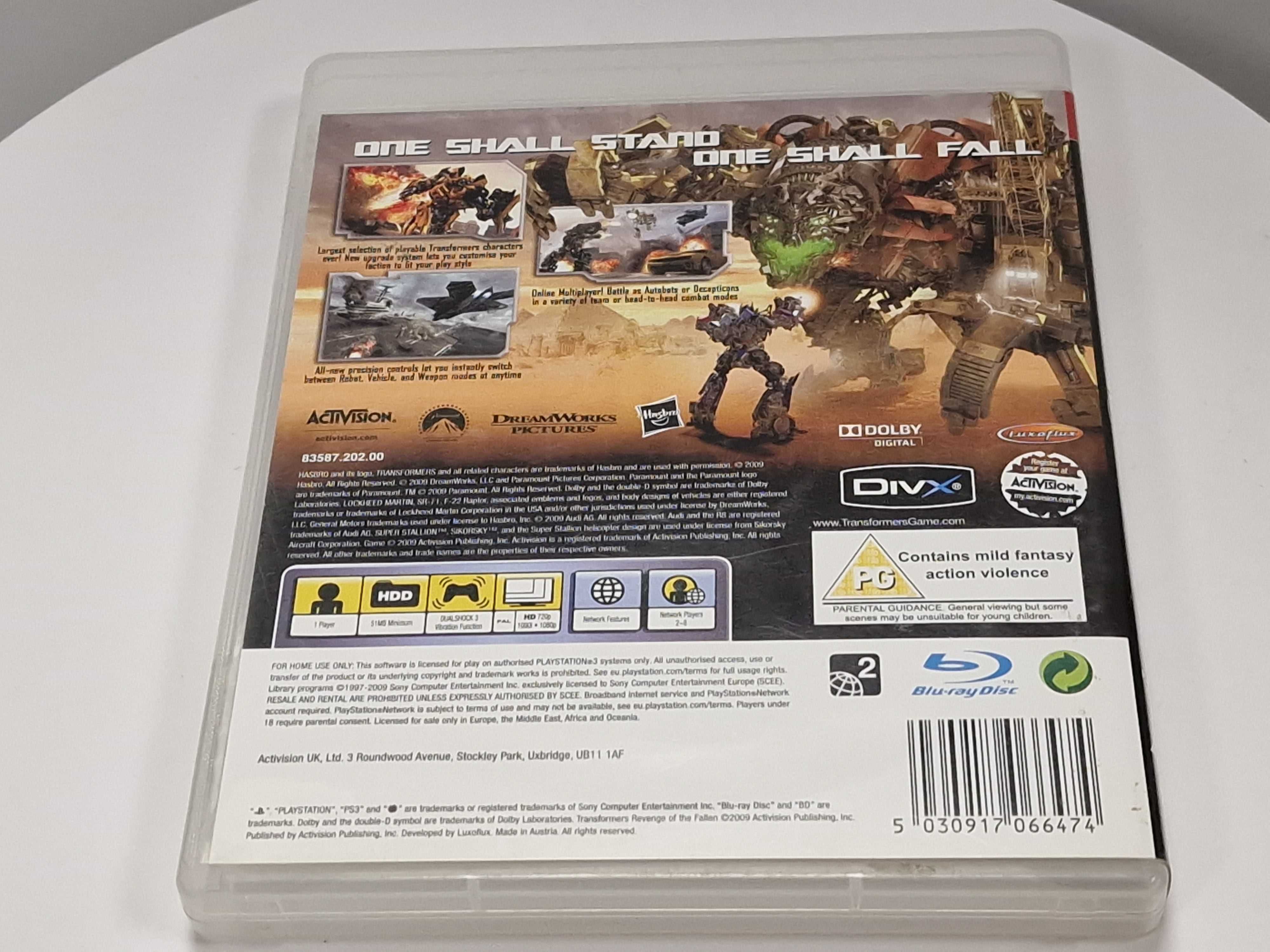Transformers Revenge of the Fallen PS3