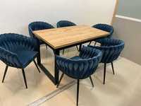 (33) Stół rozkładany loft + 6 krzeseł, okazja nowe 2679 zł