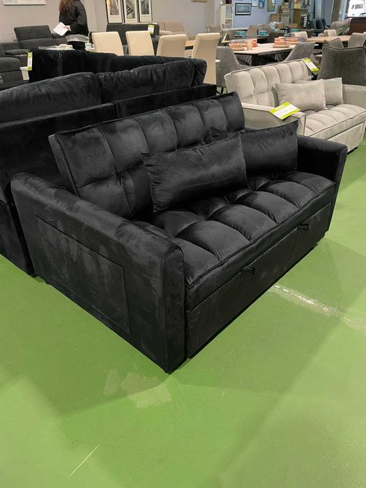 Sofa cama preto Levamos a sua casa Envio gratis