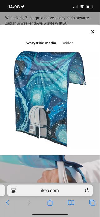 Ikea Baldachim, kosmos/niebieski - Kura