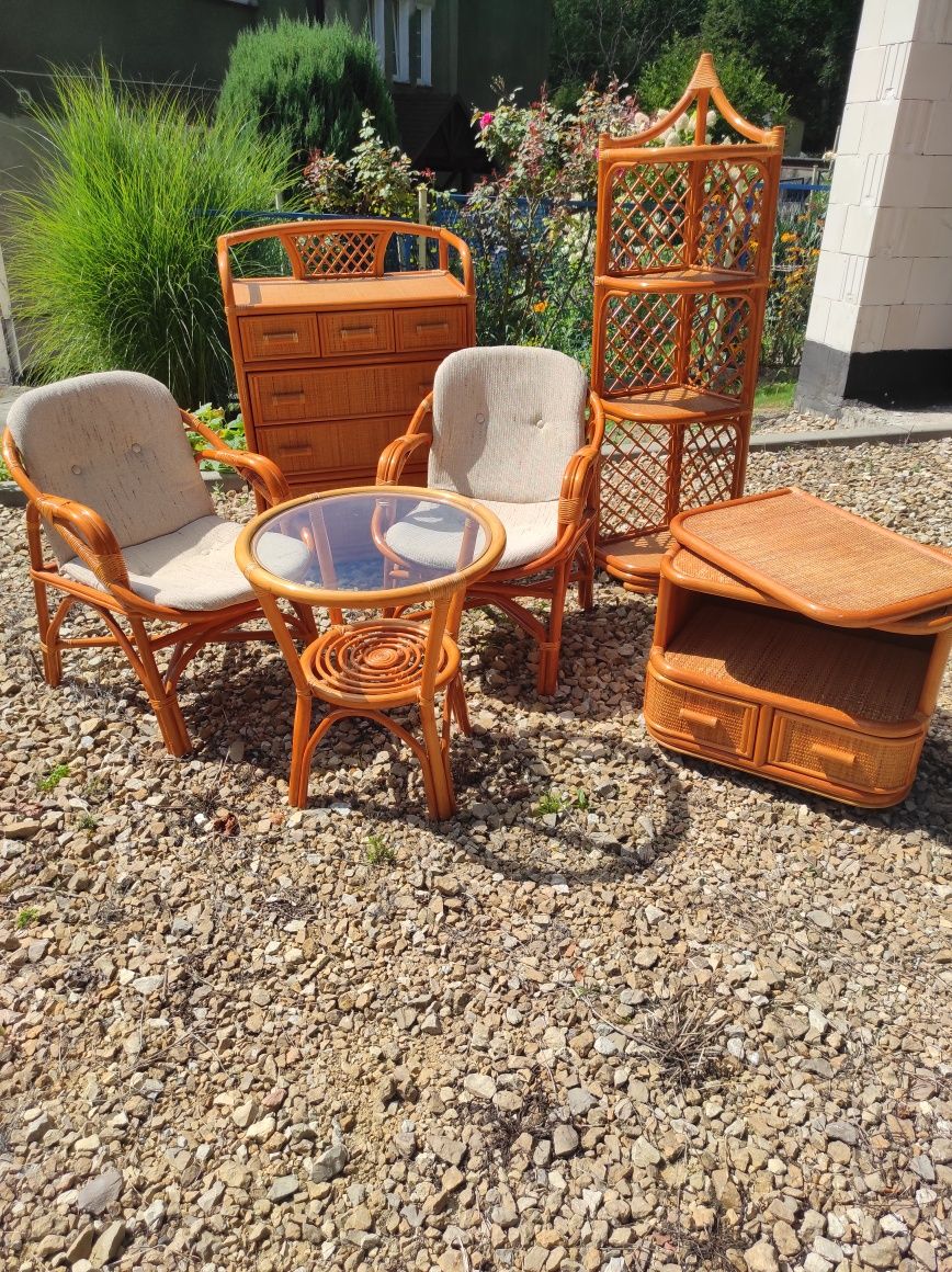 Komplet mebli rattanowych