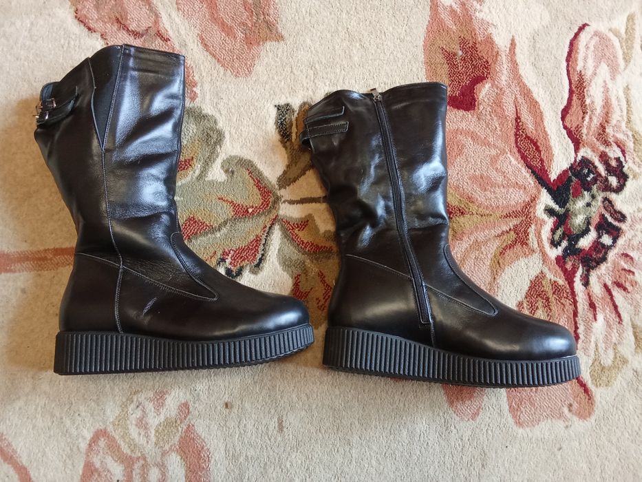 Шкіряні зимові чоботи