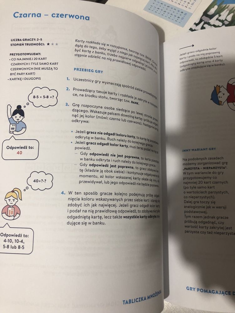 Karty Grabowskiego tabliczka mnozenia dwie ksiazki z grami jak nowe