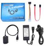 Adapter Dysk ATA IDE 2.5 3.5 SATA USB Super mocny zasilacz 2,5 A