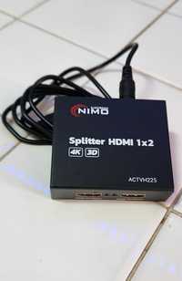 Spliter HDMI 1IN - 2OUT 4K (como novo)