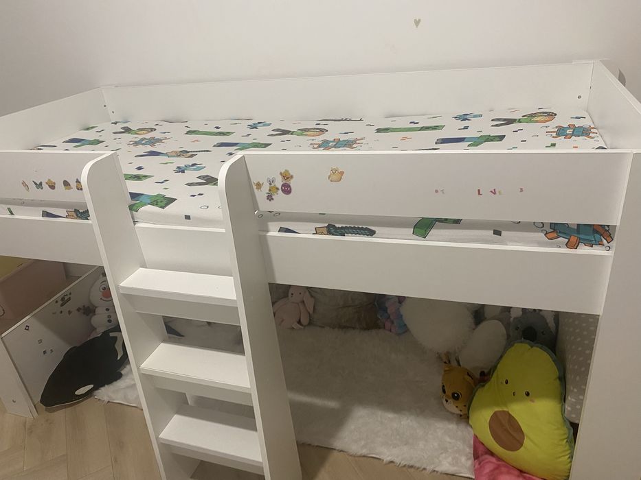 Oddam lóżko białe piętrowe