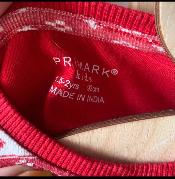 Swiateczny komplet pidzama Primark 92