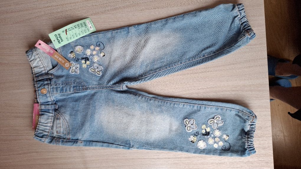spodnie jeansowe dla dziewczynki 98 nowe