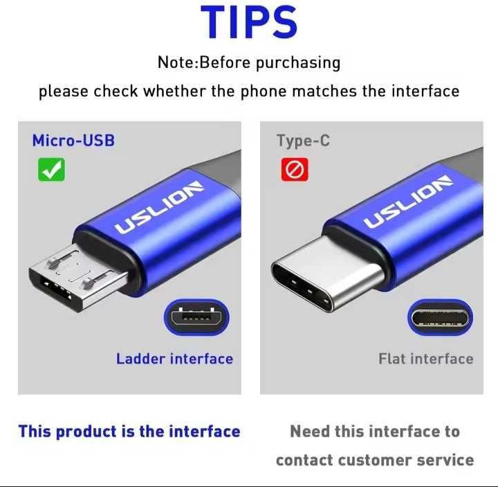 Przewód Kabel micro USB 3A do ładowania telefonu transmisja danych USB