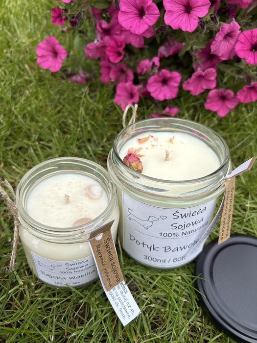 Świece sojowe ręcznie robione personalizowane