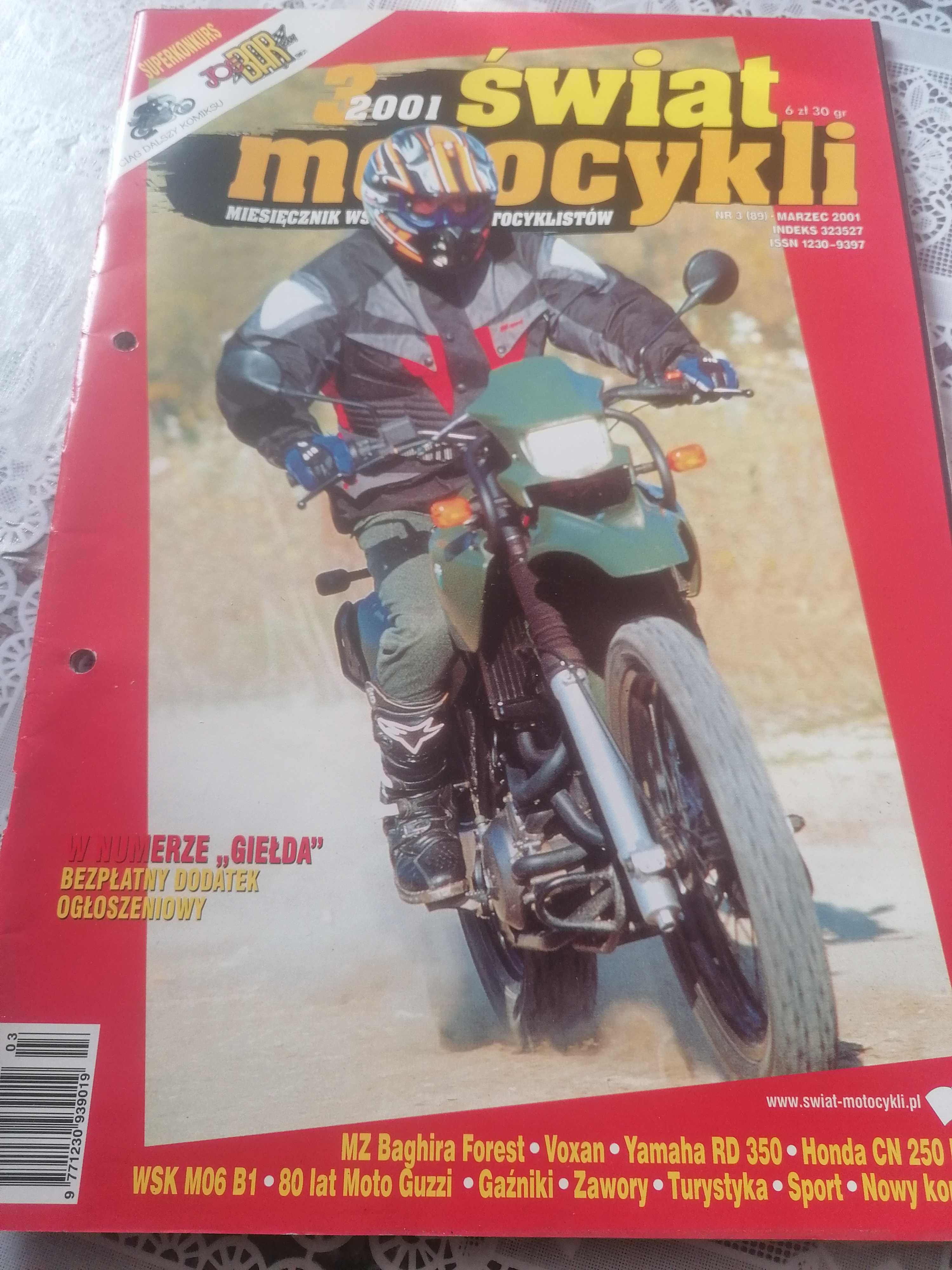 Gazeta Świat Motocykli JUNAK weryfikacja silnika WSK M06 B1 2001 nr. 3