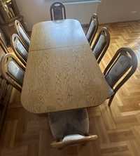Komplet stół i krzesła Dębowe z Dobrodzienia