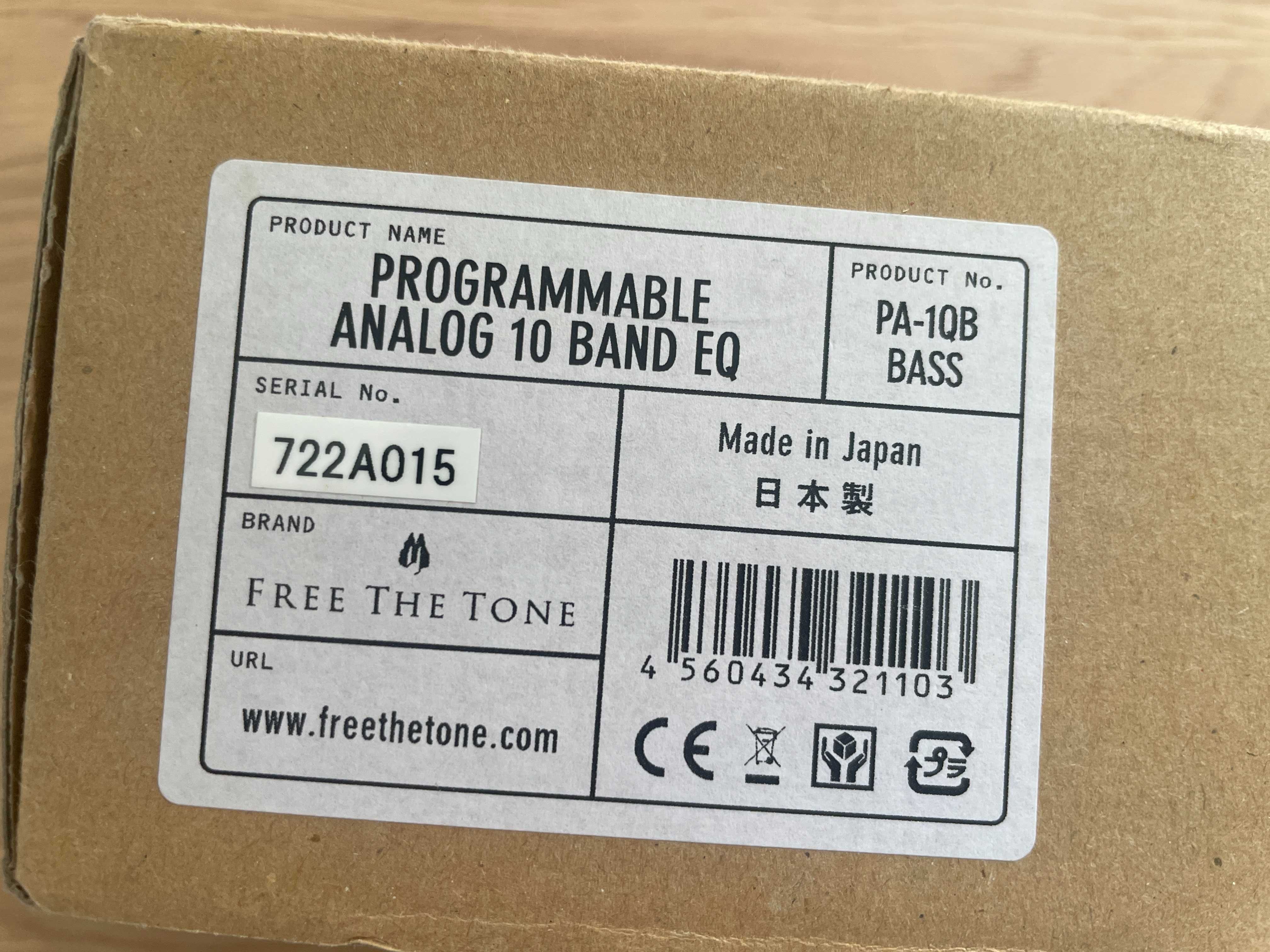 Free the Tone, Analogowy 10 pasmowy EQ do gitary basowej PA-1QB