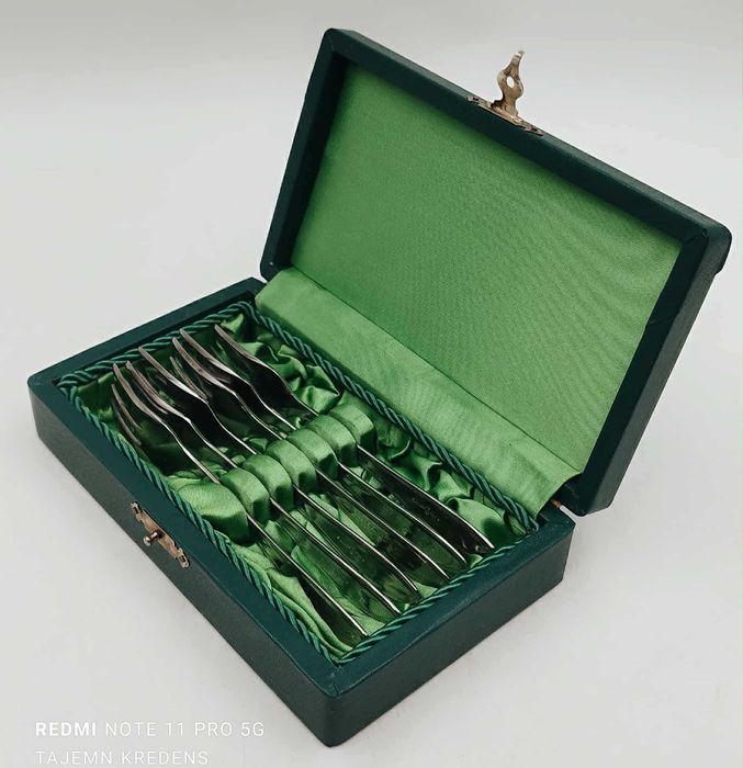 Gerlach zestaw  widelczyków z kasetką vintage retro prl