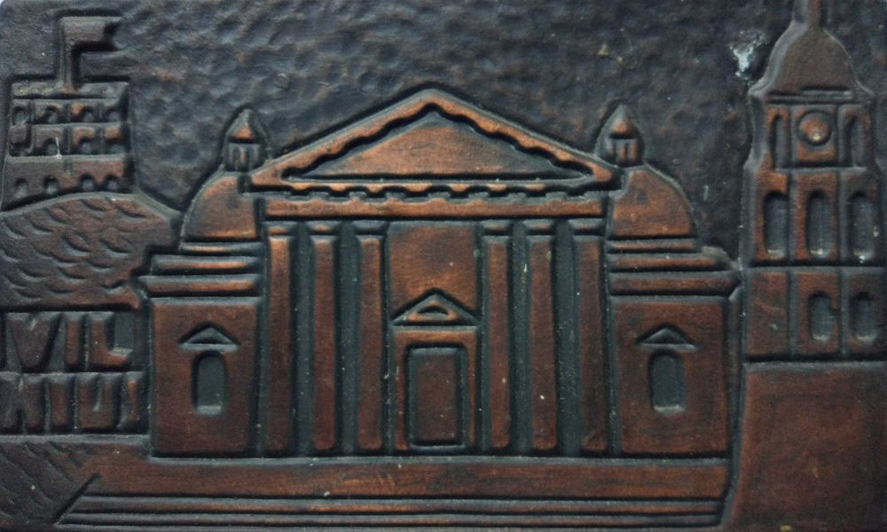 Vilnius - Katedra - odlew w metalu