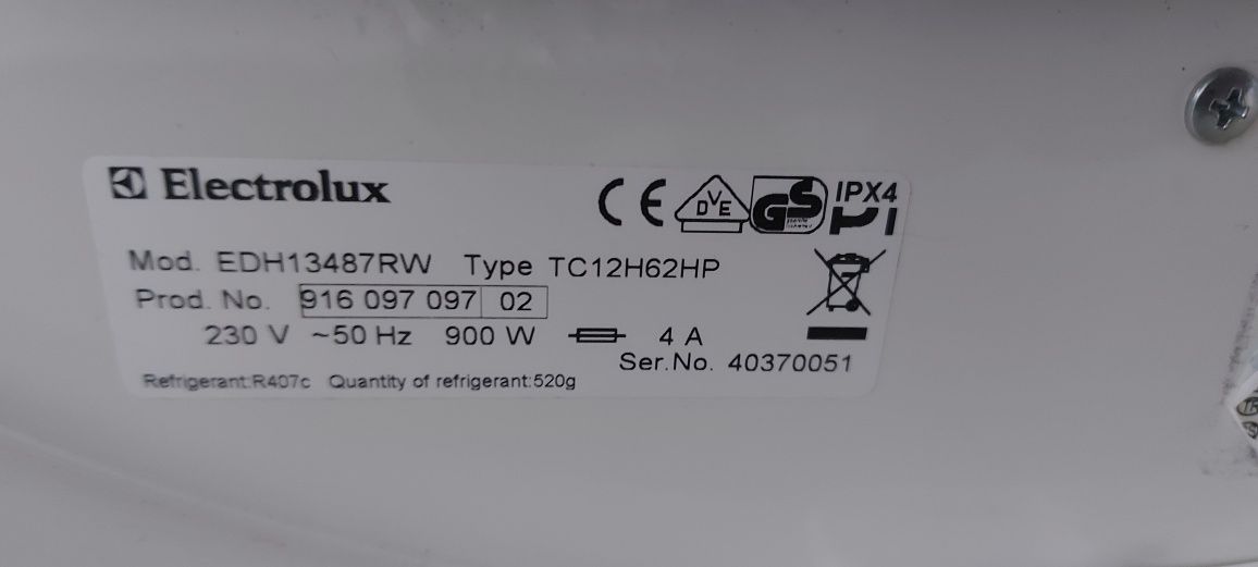 Сушильна машина Electrolux  EDH13487RW