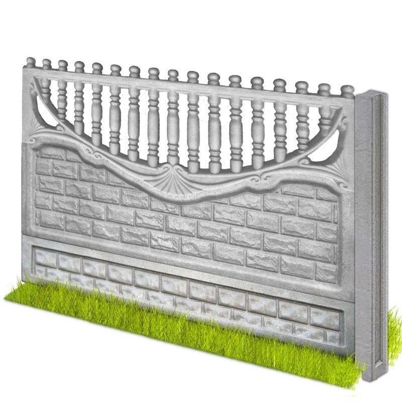 Забор бетонний, бетонна огорожа, бетонний паркан