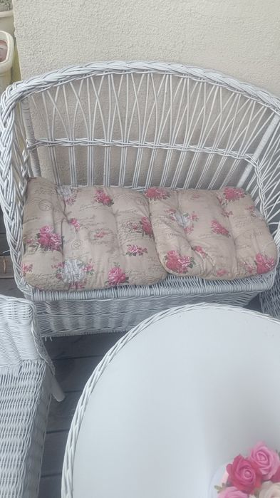 Sofa dwuosobowa z wikliny