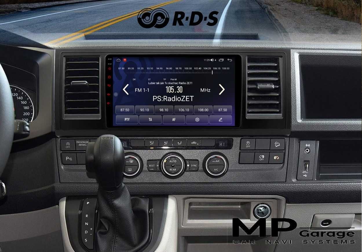 Radio VW T6 T6.1 Caravelle Android 11 9" Qled 4G CarPlay Montaż
