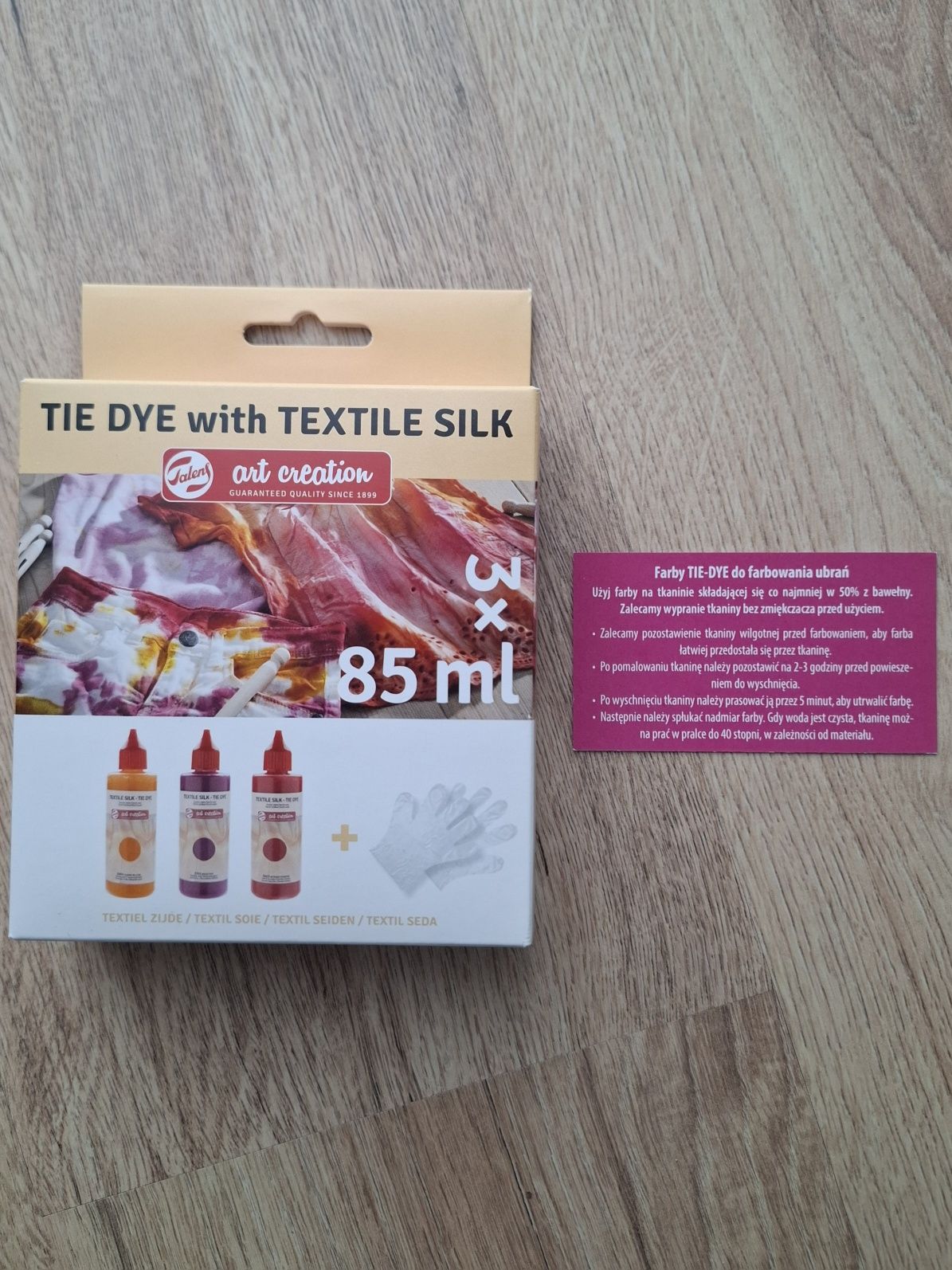 TIE-DYE farby do farbowania ubrań zestaw 3 x 85 ml do tkanin bawełny