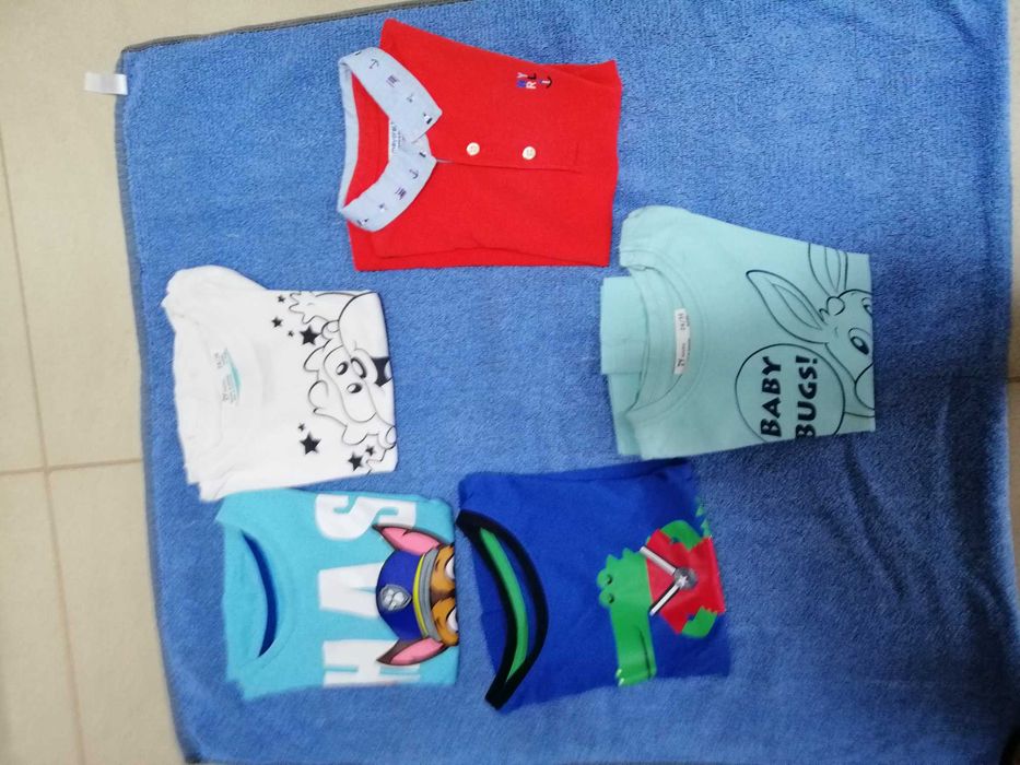 4 t-shirts + 1 polo, Mayoral, 24-36 meses