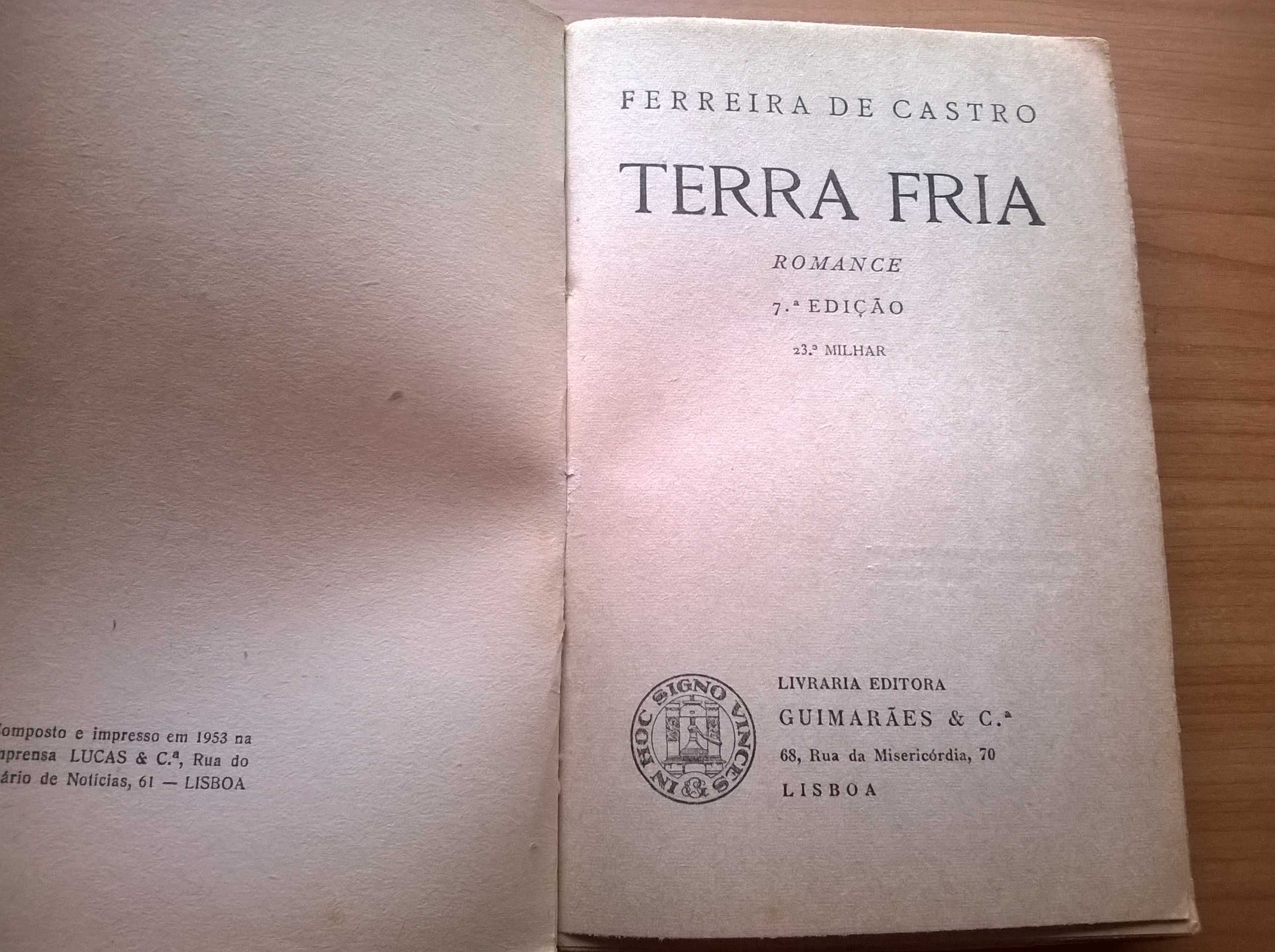 Terra Fria - Ferreira de Castro (portes grátis)