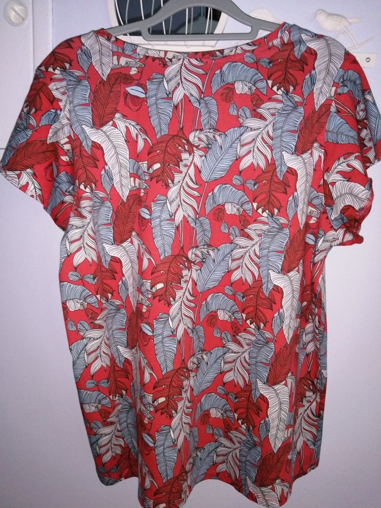 Bawełniana damska bluzka z krótkim rękawem firmy Tom Rose w roz XL
