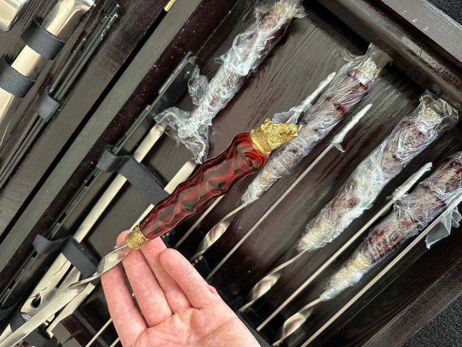 Espetos de aço inoxidável