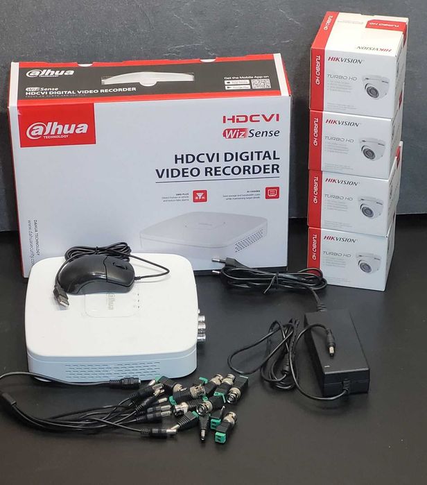 Хіт! Вуличний комплект відеоспостереження на 4 камери Hikvision Dahua