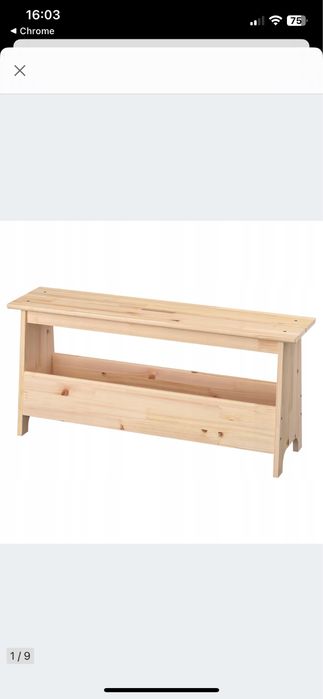 IKEA PERJOHAN Ławka ze schowkiem 100 cm sosna