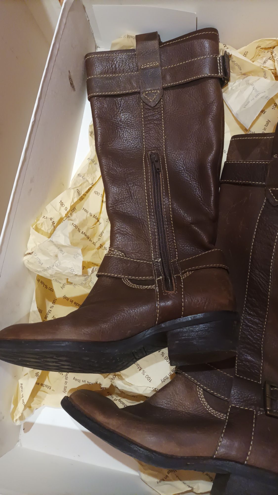 Buty kozaki Ecco 36 skóra skórzane sexy piękne