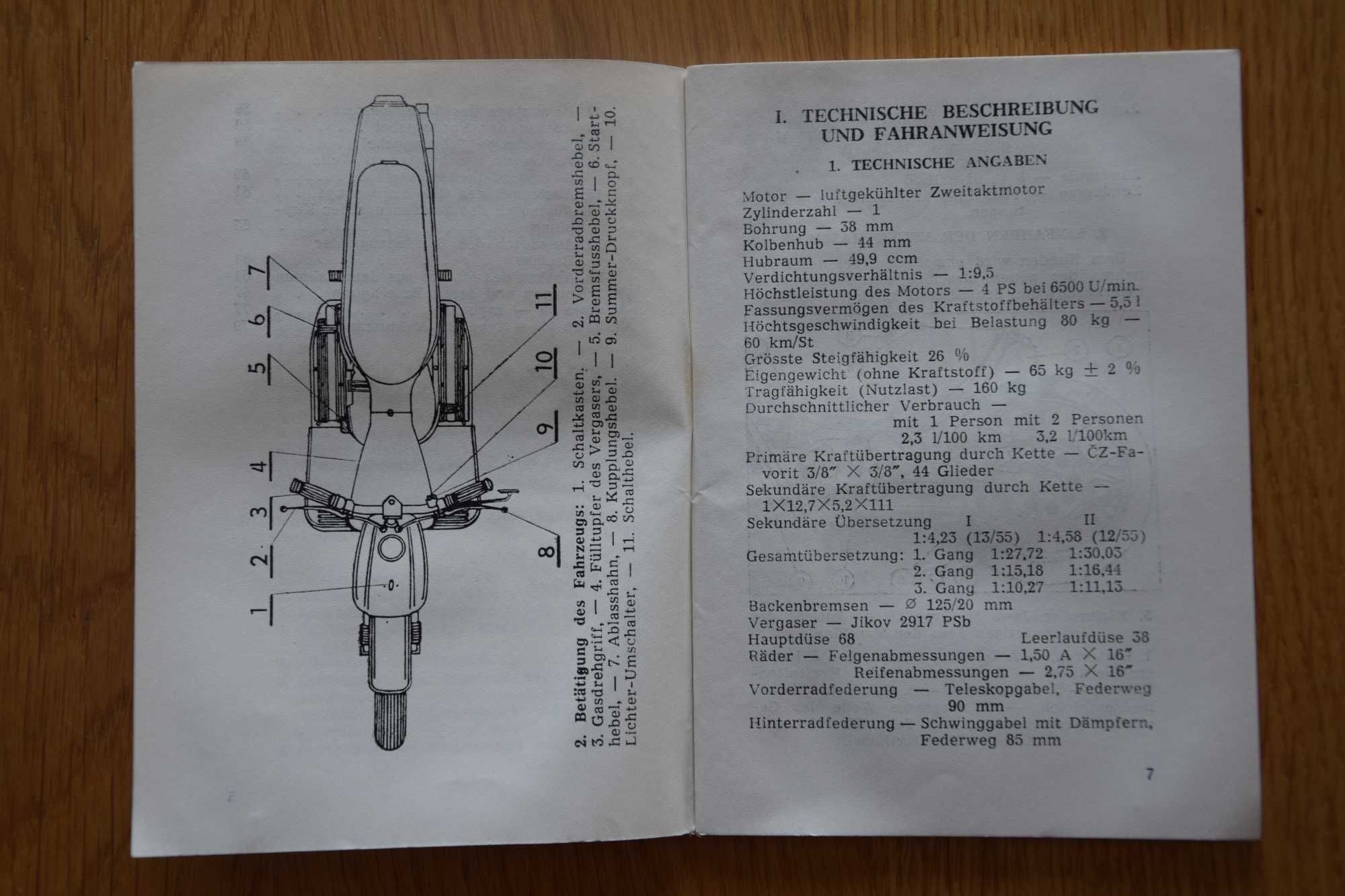 Instrukcja Katalog JAWA wsk shl wfm junak cz NIEMIECKA