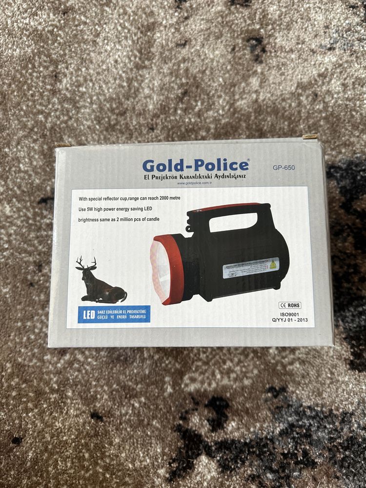 LED лампа фонарь Gold Police GP-650 аккумуляторный + павербанк