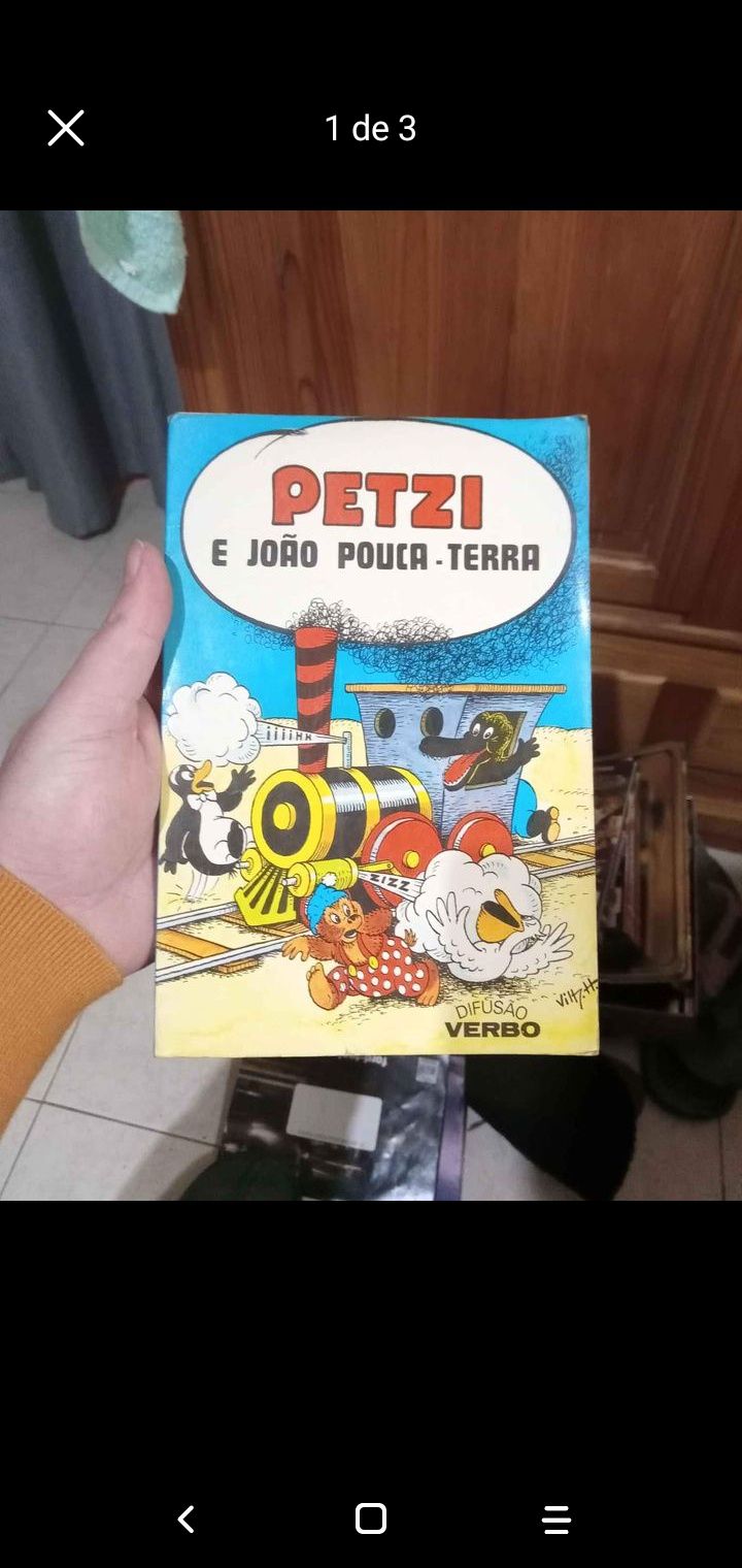 Livro raro do Petzi e João pouca terra com 53 anos é de 1970