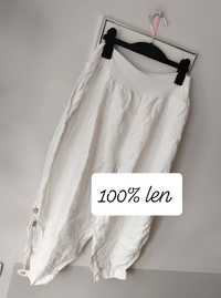 Luźne lniane spodnie 100% len