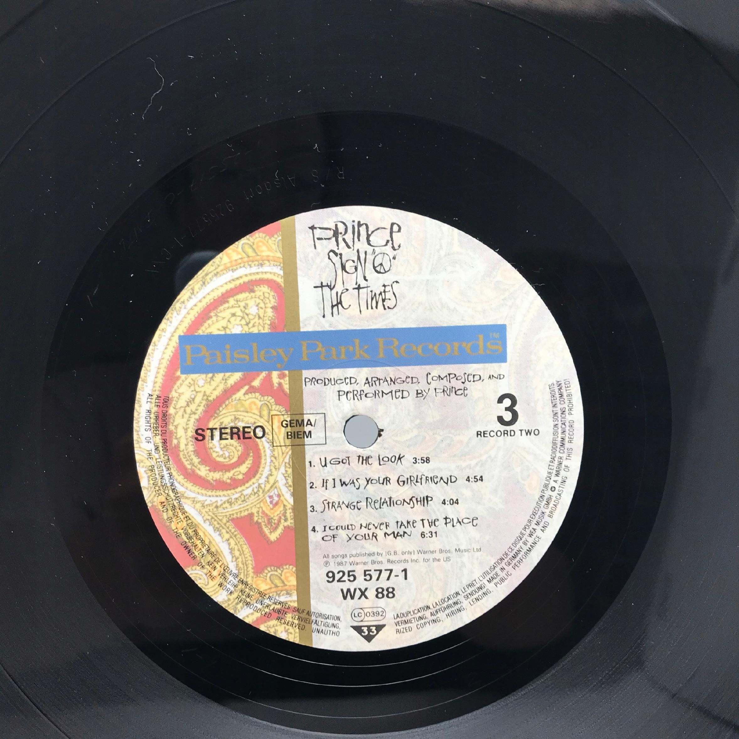 winyl - prince - sign o' the times