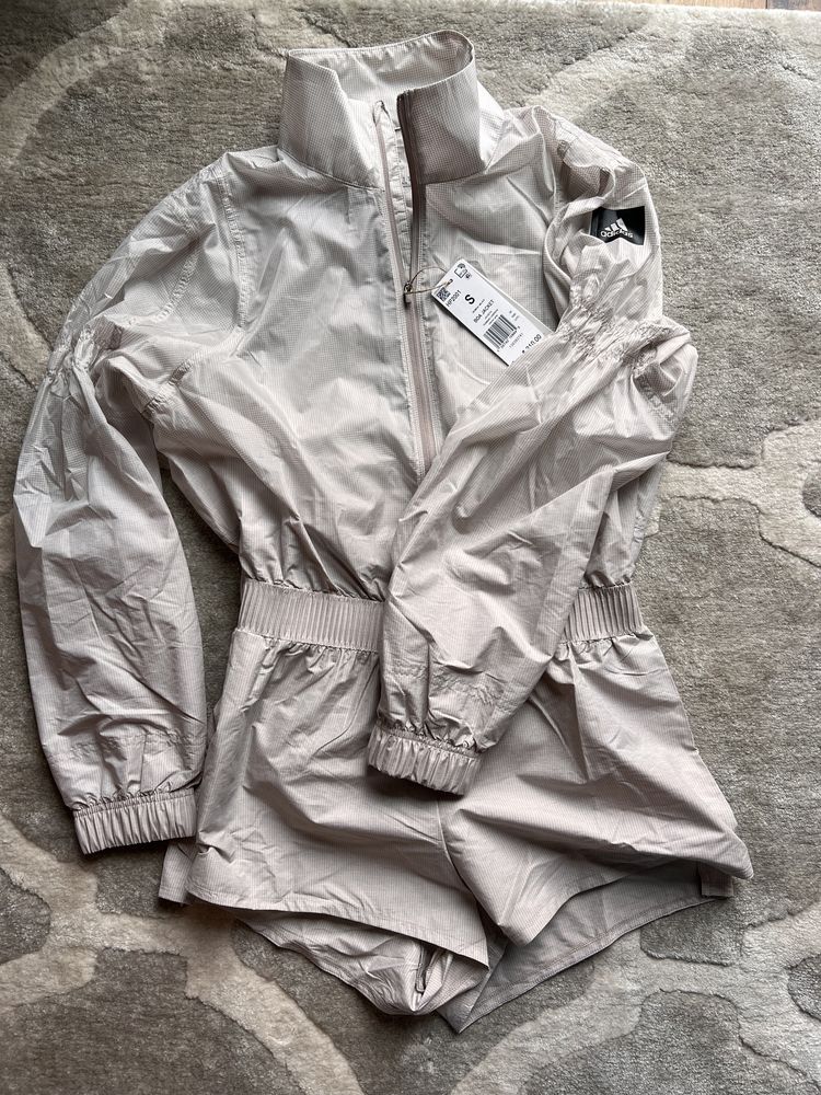 Adidas Romper Jacket Running Vapour Grey, беговой костюм,run