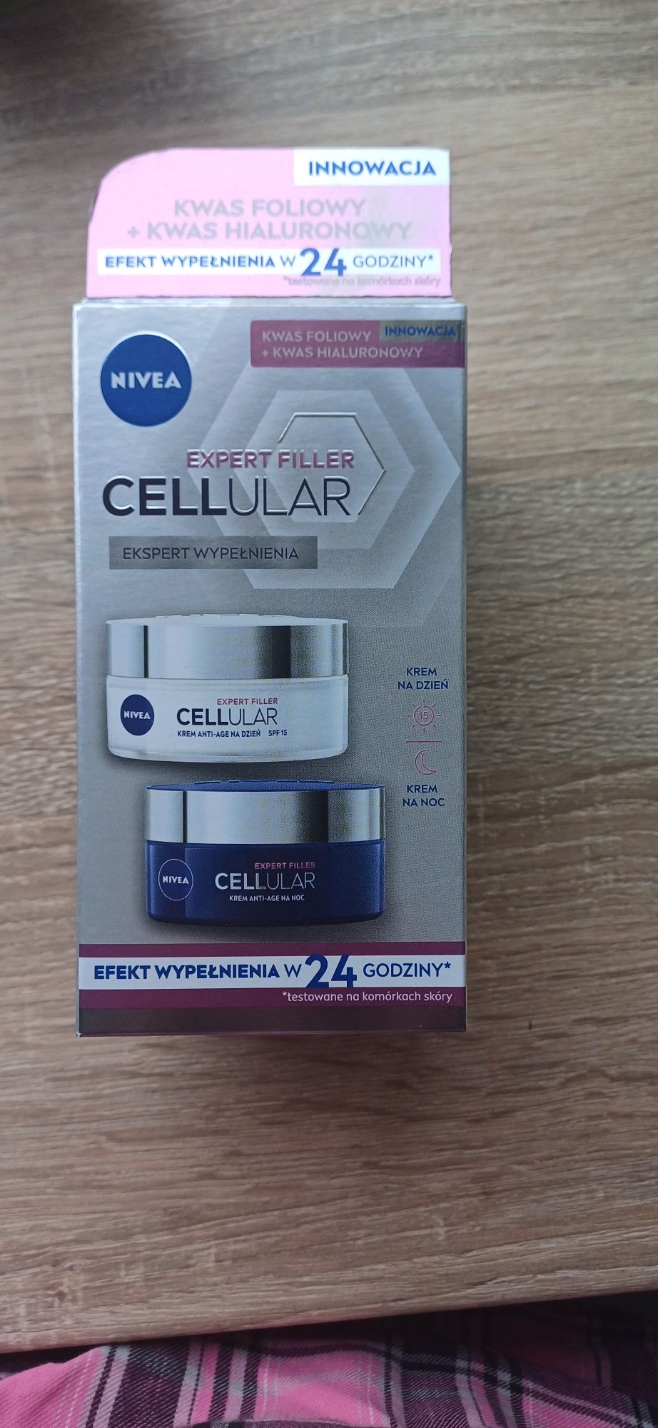 Zestaw kremów Nivea Cellular, dzień SPF 15 i noc