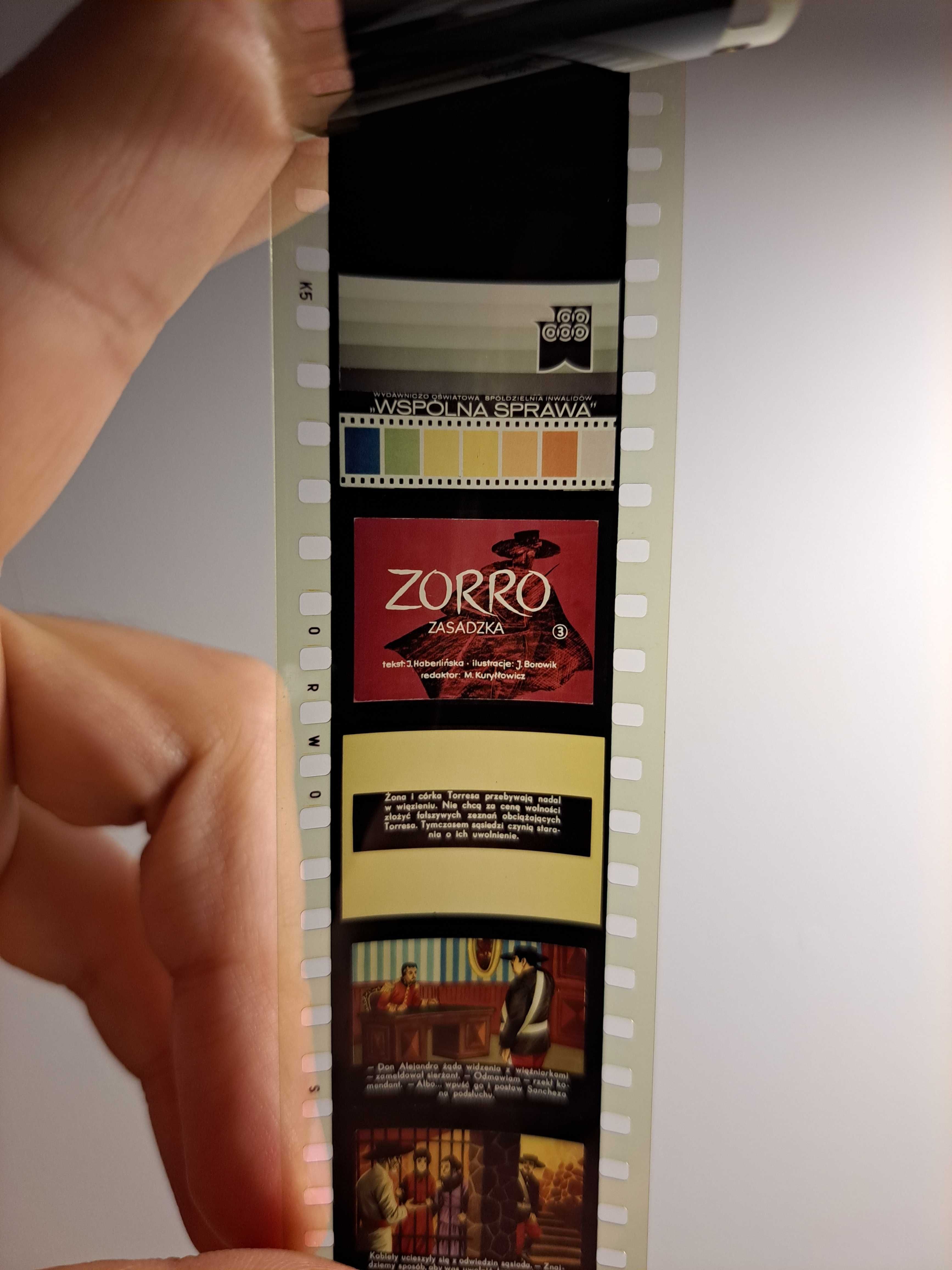 ZORRO Zasadzka bajka na rzutnik projektor diaskop PRL