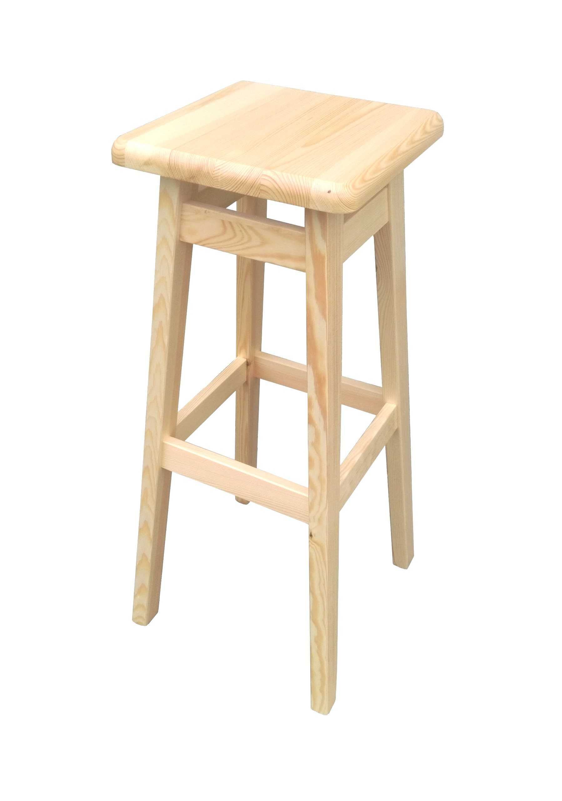 NOWY taboret hoker drewniany 80cm barowy stołek wysyłka transport