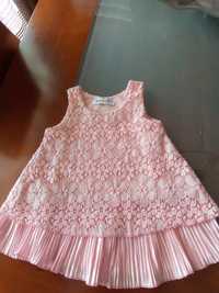 Vestido menina rosa 1 ano