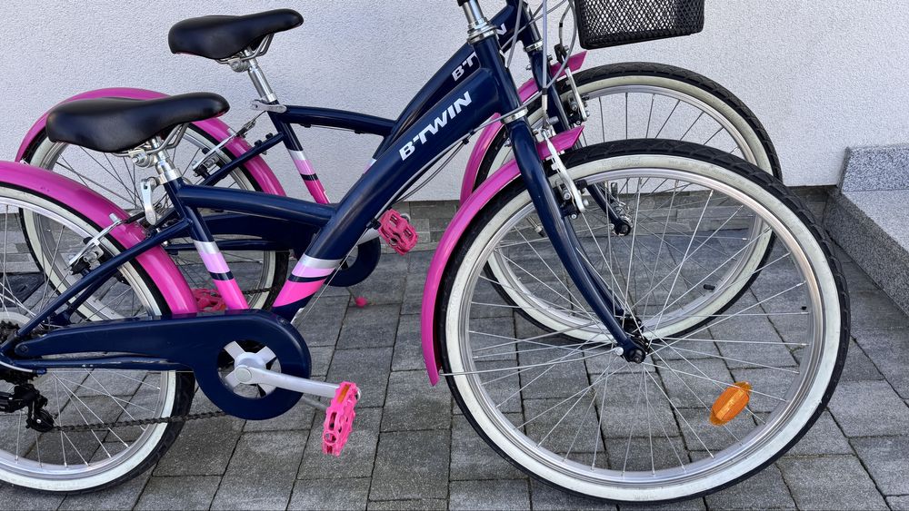 Gwarancja! Jak nowe rower B’twin koła 24” dla blizniaczek ok.6-9 lat