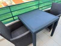 Conjunto de Jardim – Mesa 80x80 cm e 2 Cadeiras