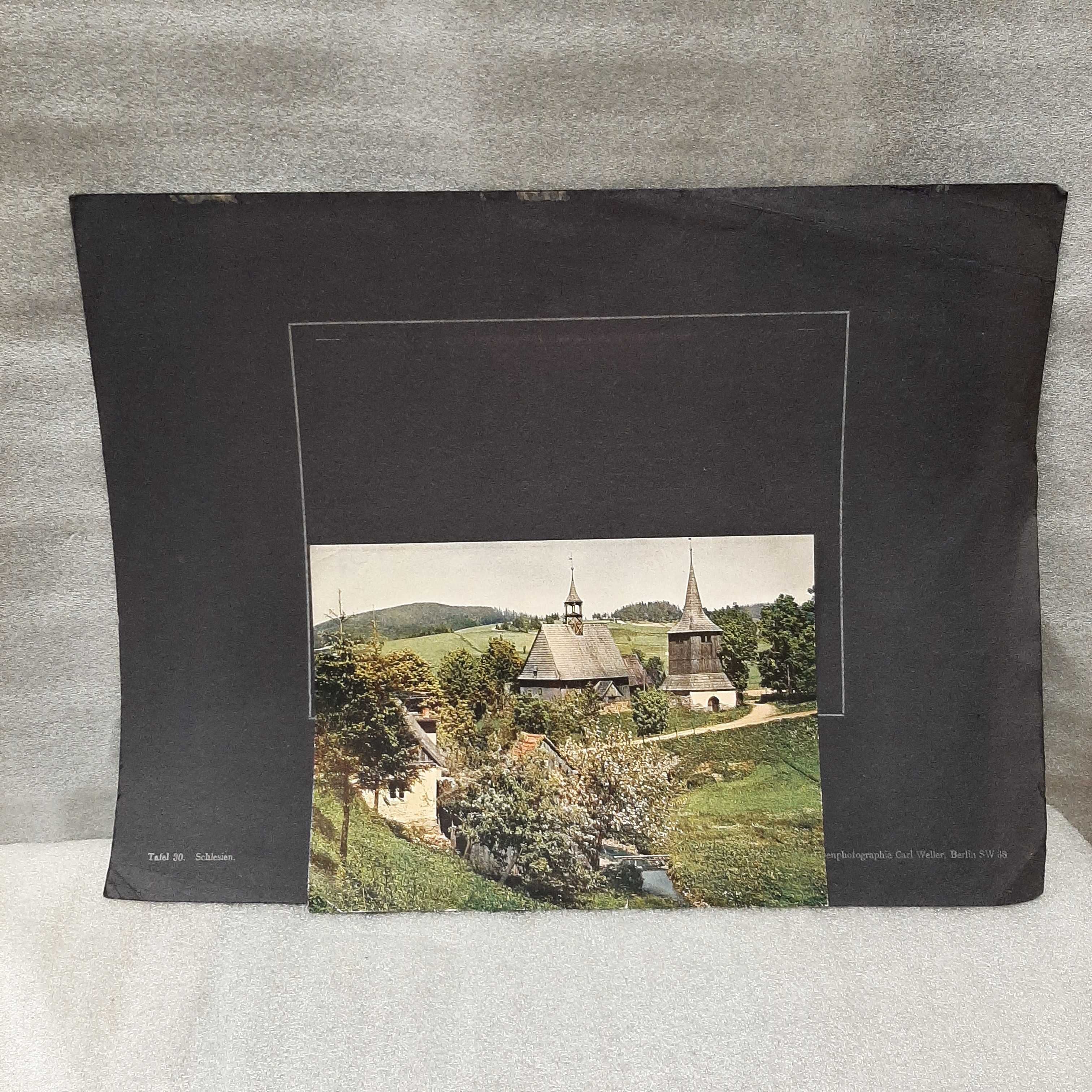Fotogram Rybnica Leśna kościół 1923r.