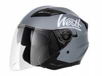 Kask motocyklowy Na Motor Westt S/XL szary W-001