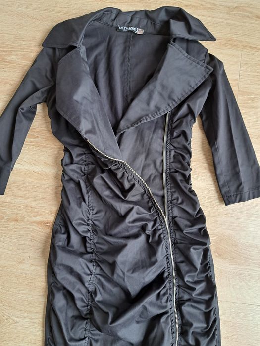 Super sukienka elegancka Marszczona