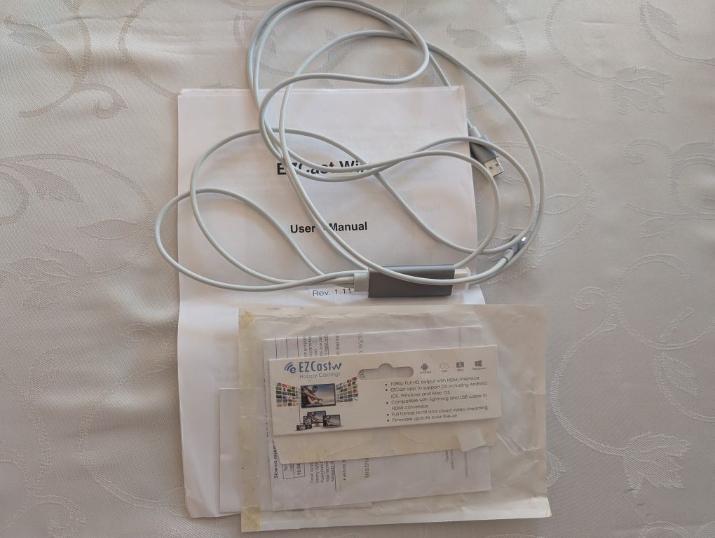 EZCast Wire Adapter HDTV HDMI Full HD iOS Android konwerter kabel