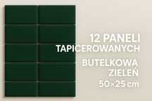 Nowe! 12 paneli tapicerowanych: Szybka wysyłka! Wymiar 50x25 cm.